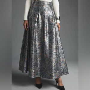 Anthropologie Jacquard Ball Skirt